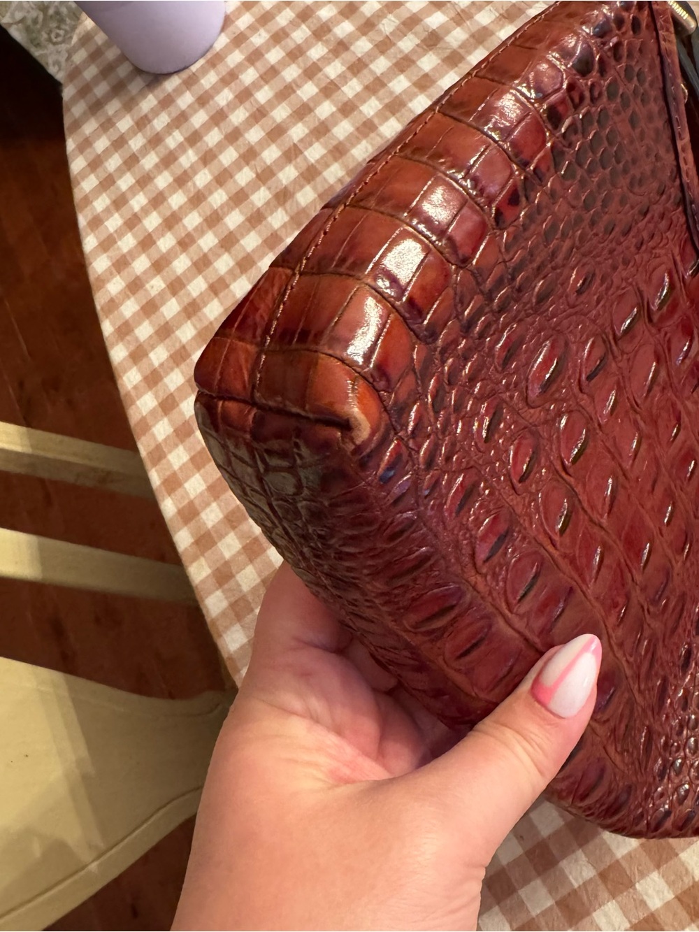 Brahmin Pecan Anytime Mini Melbourne Leather Handbag w/ matching Jane Wallet - Picture 12 of 14